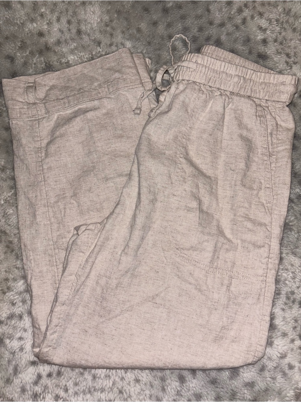 Banana Republic Light Beige Drawstring Joggers